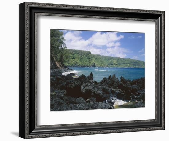 Lava Rock Along Keanae Peninsula-James Randklev-Framed Photographic Print