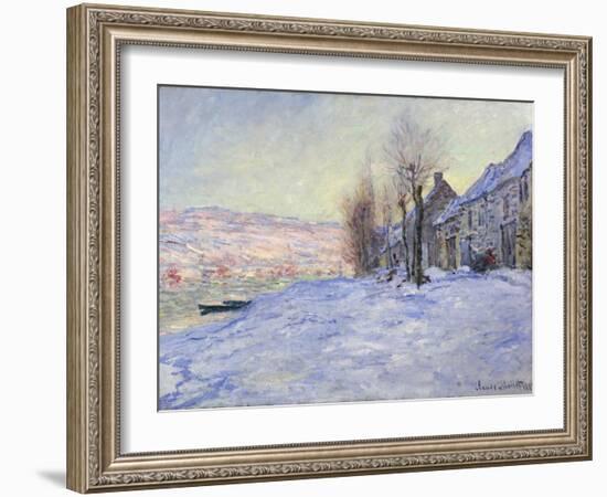 Lavacourt under Snow, 1881-Claude Monet-Framed Giclee Print