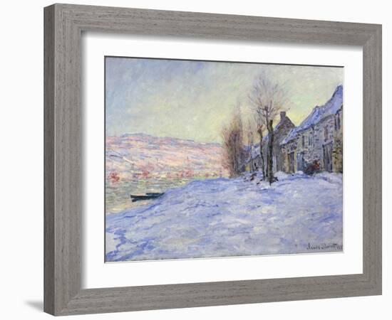 Lavacourt under Snow, 1881-Claude Monet-Framed Giclee Print