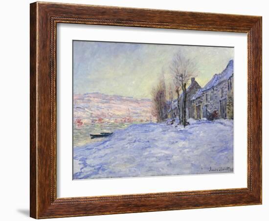 Lavacourt under Snow, 1881-Claude Monet-Framed Giclee Print