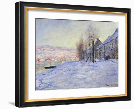 Lavacourt under Snow, 1881-Claude Monet-Framed Giclee Print