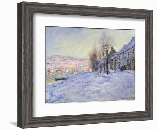 Lavacourt under Snow, 1881-Claude Monet-Framed Giclee Print