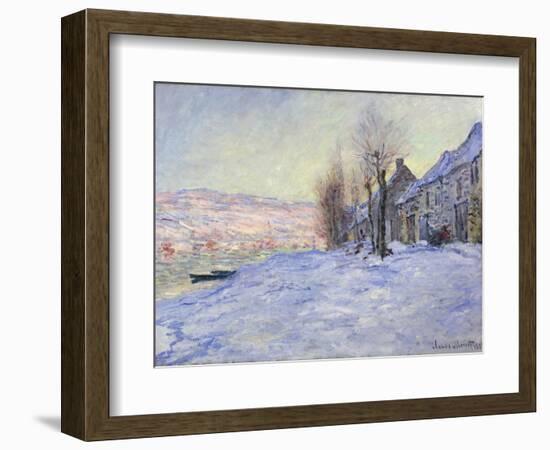 Lavacourt under Snow, 1881-Claude Monet-Framed Giclee Print