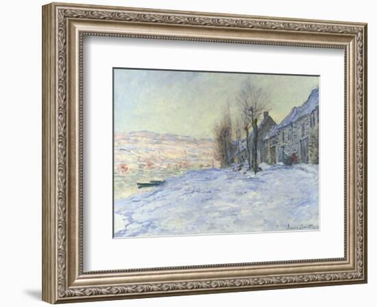 Lavacourt, under Snow, ca. 1878-1881-Claude Monet-Framed Art Print