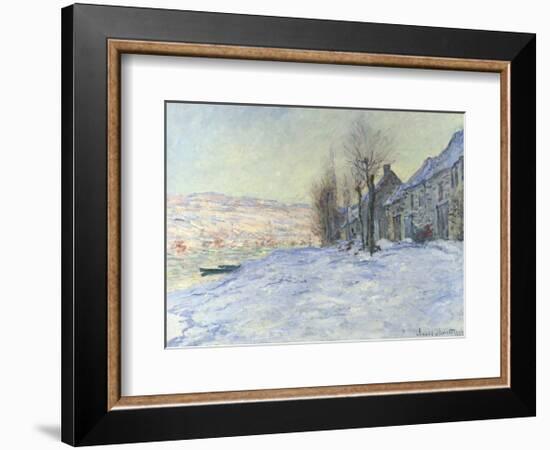 Lavacourt, under Snow, ca. 1878-1881-Claude Monet-Framed Art Print