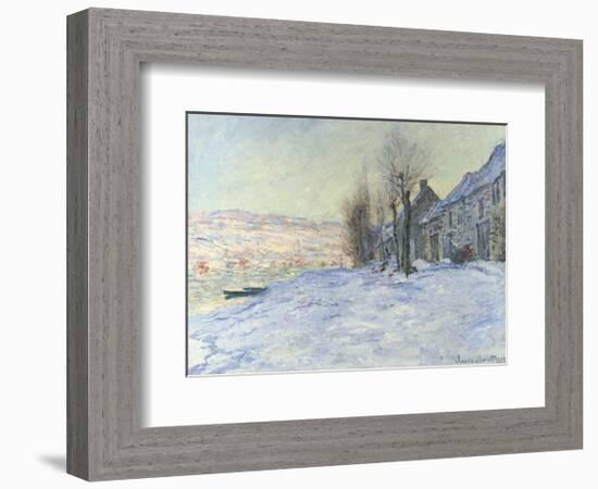 Lavacourt, under Snow, ca. 1878-1881-Claude Monet-Framed Art Print