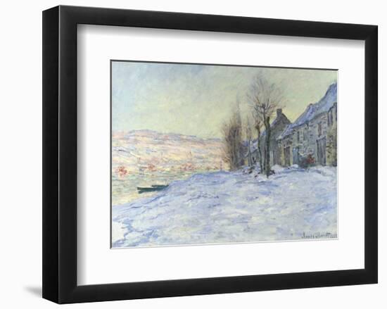 Lavacourt, under Snow, ca. 1878-1881-Claude Monet-Framed Art Print