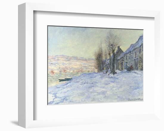 Lavacourt, under Snow, ca. 1878-1881-Claude Monet-Framed Art Print