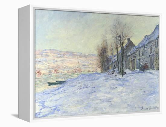 Lavacourt under Snow-Claude Monet-Framed Premier Image Canvas