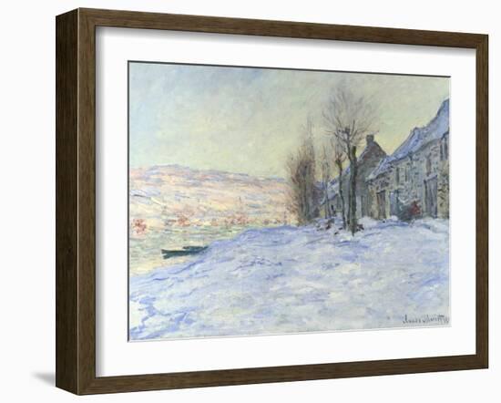 Lavacourt under Snow-Claude Monet-Framed Giclee Print