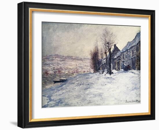 Lavacourt Under Snow-Claude Monet-Framed Giclee Print