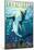 Lavallette, New Jersey - Great White Shark-Lantern Press-Mounted Art Print