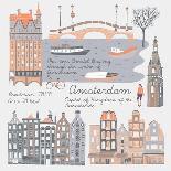 Paris Map Greeting Card Design-Lavandaart-Art Print