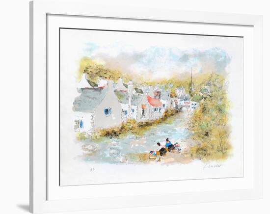 Lavandieres en Bretagne a Pont-Aven-Urbain Huchet-Framed Limited Edition