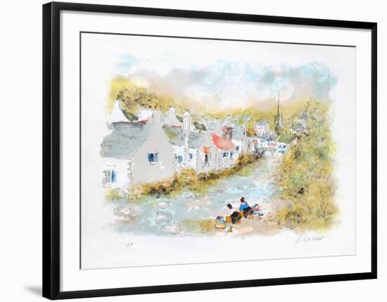 Lavandieres en Bretagne a Pont-Aven-Urbain Huchet-Framed Limited Edition