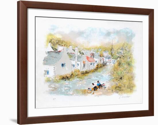 Lavandieres en Bretagne a Pont-Aven-Urbain Huchet-Framed Limited Edition