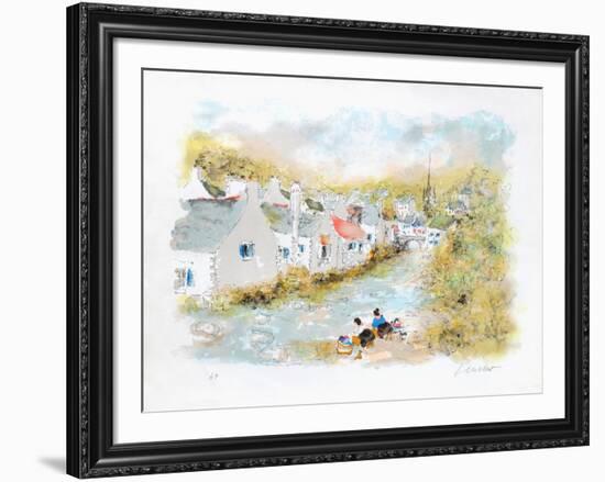 Lavandieres en Bretagne a Pont-Aven-Urbain Huchet-Framed Limited Edition