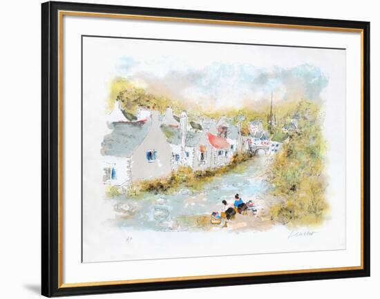 Lavandieres en Bretagne a Pont-Aven-Urbain Huchet-Framed Limited Edition