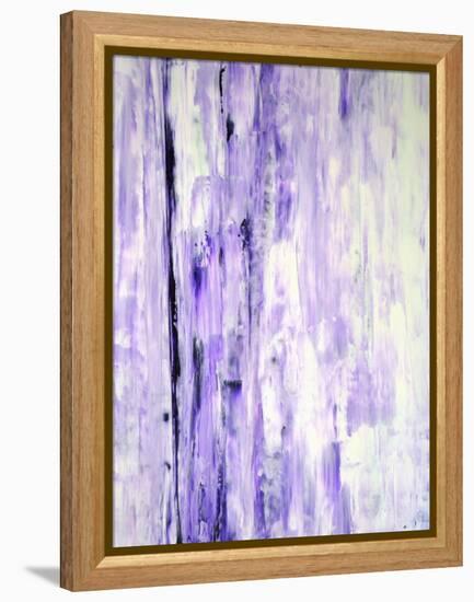 Lavender Abstract Art Painting-T30Gallery-Framed Stretched Canvas