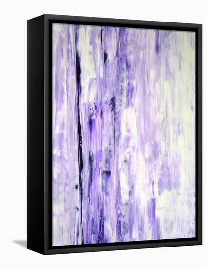 Lavender Abstract Art Painting-T30Gallery-Framed Stretched Canvas