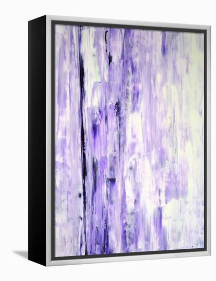 Lavender Abstract Art Painting-T30Gallery-Framed Stretched Canvas