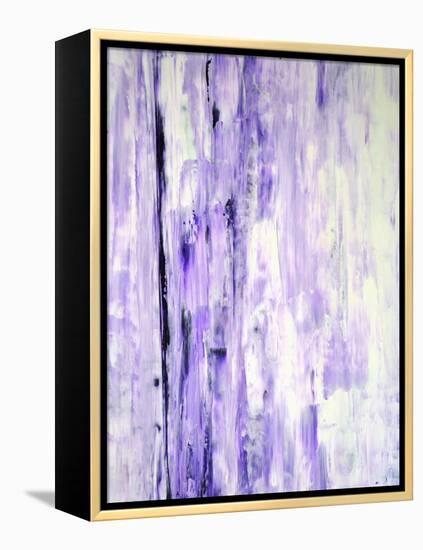 Lavender Abstract Art Painting-T30Gallery-Framed Stretched Canvas