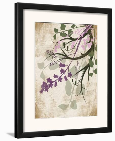 Lavender and Sage Florish II-Jennifer Pugh-Framed Art Print