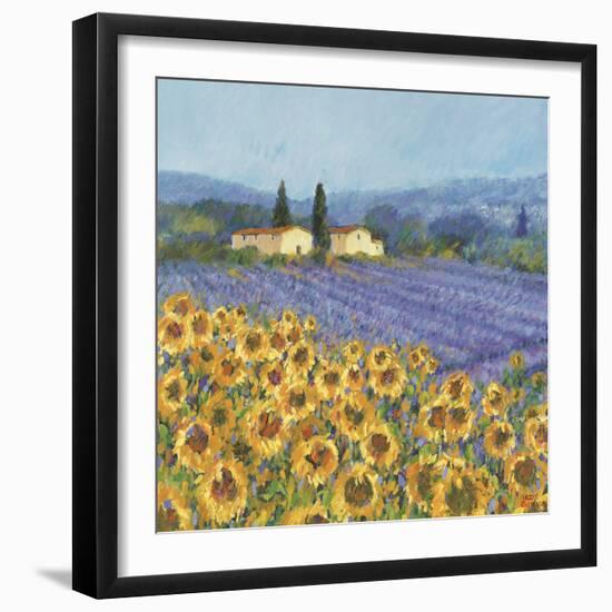 Lavender And Sunflowers, Provence-Hazel Barker-Framed Giclee Print