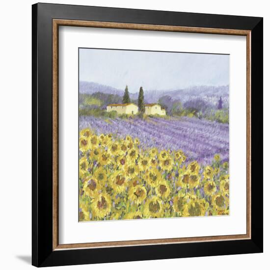 Lavender and Sunflowers, Provence-Hazel Barker-Framed Art Print