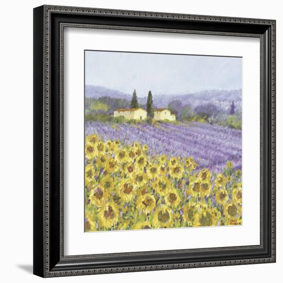 Lavender and Sunflowers, Provence-Hazel Barker-Framed Art Print