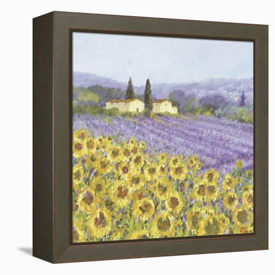 Lavender and Sunflowers, Provence-Hazel Barker-Framed Stretched Canvas