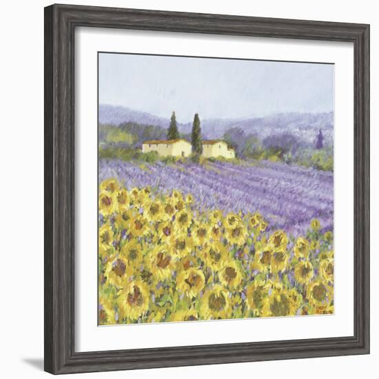 Lavender and Sunflowers, Provence-Hazel Barker-Framed Premium Giclee Print