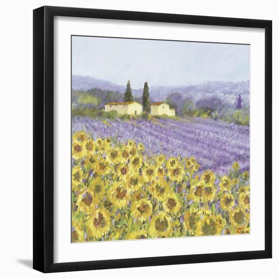 Lavender and Sunflowers, Provence-Hazel Barker-Framed Premium Giclee Print