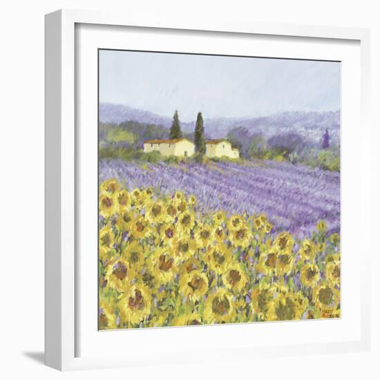 Lavender and Sunflowers, Provence-Hazel Barker-Framed Premium Giclee Print