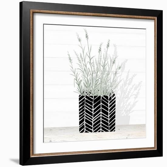 Lavender and Wood Square I-Janice Gaynor-Framed Art Print