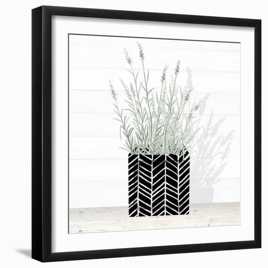 Lavender and Wood Square I-Janice Gaynor-Framed Art Print