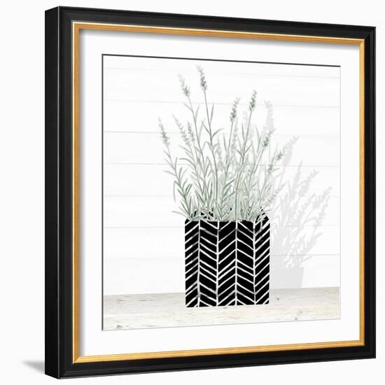 Lavender and Wood Square I-Janice Gaynor-Framed Art Print