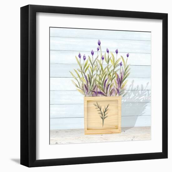 Lavender and Wood Square II-Janice Gaynor-Framed Art Print