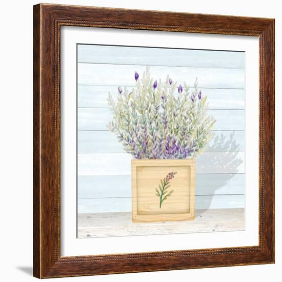 Lavender and Wood Square III-Janice Gaynor-Framed Art Print