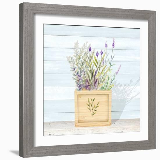 Lavender and Wood Square IV-Janice Gaynor-Framed Photographic Print