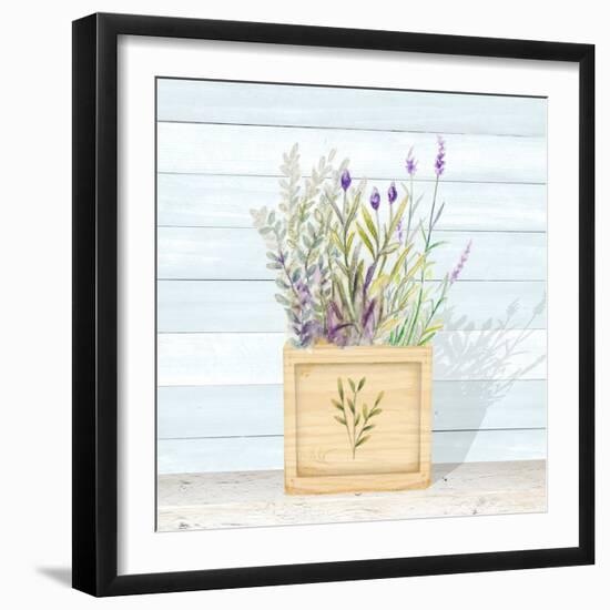 Lavender and Wood Square IV-Janice Gaynor-Framed Photographic Print