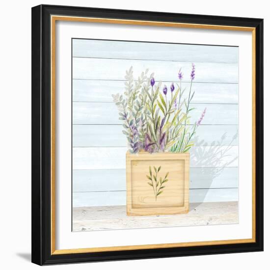 Lavender and Wood Square IV-Janice Gaynor-Framed Photographic Print