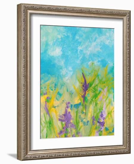 Lavender Blooms-Jan Weiss-Framed Art Print