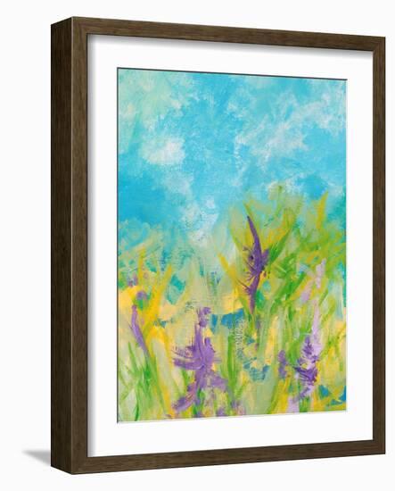 Lavender Blooms-Jan Weiss-Framed Art Print