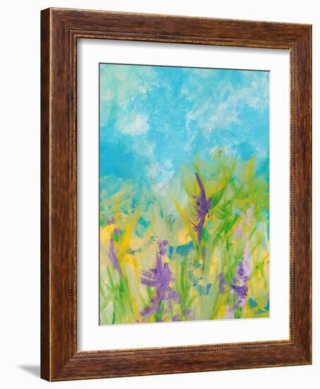 Lavender Blooms-Jan Weiss-Framed Art Print