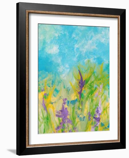 Lavender Blooms-Jan Weiss-Framed Art Print