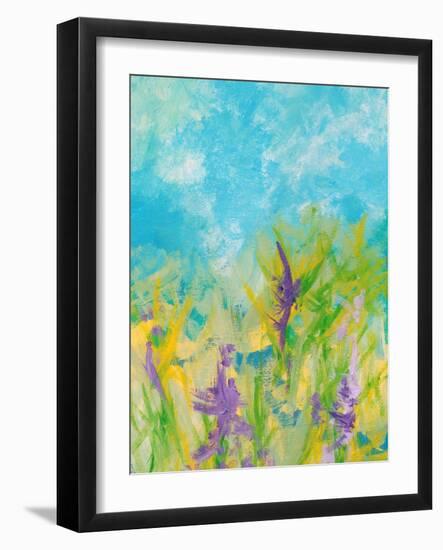 Lavender Blooms-Jan Weiss-Framed Art Print