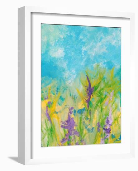 Lavender Blooms-Jan Weiss-Framed Art Print