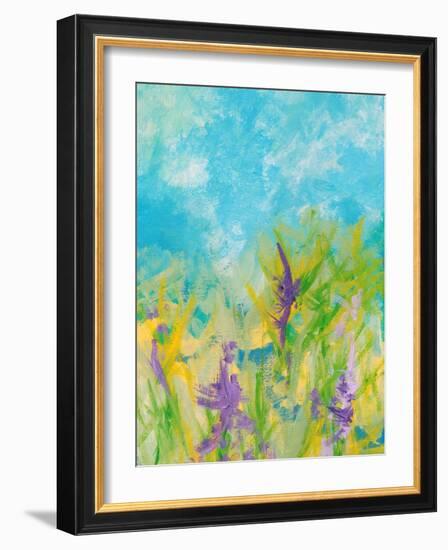 Lavender Blooms-Jan Weiss-Framed Art Print