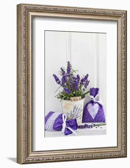 Lavender, Blossoms, Fragrance Sachets, Flowerpot-Andrea Haase-Framed Photographic Print